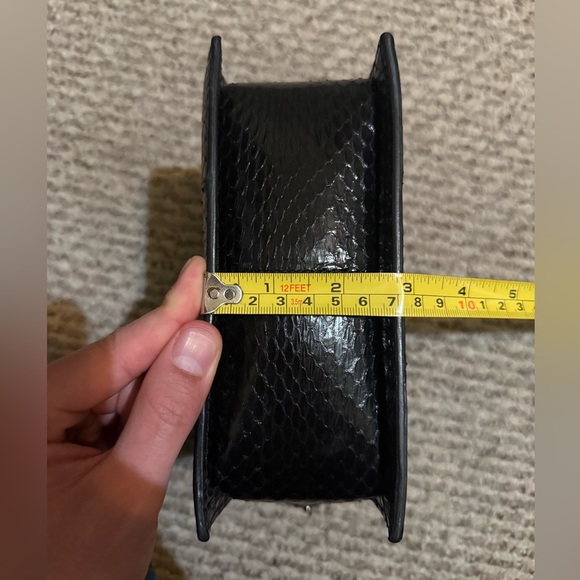 Barbara Bui Black Elaphe Snakeskin Madness Crossbody Bag One Size - Picture 12 of 12